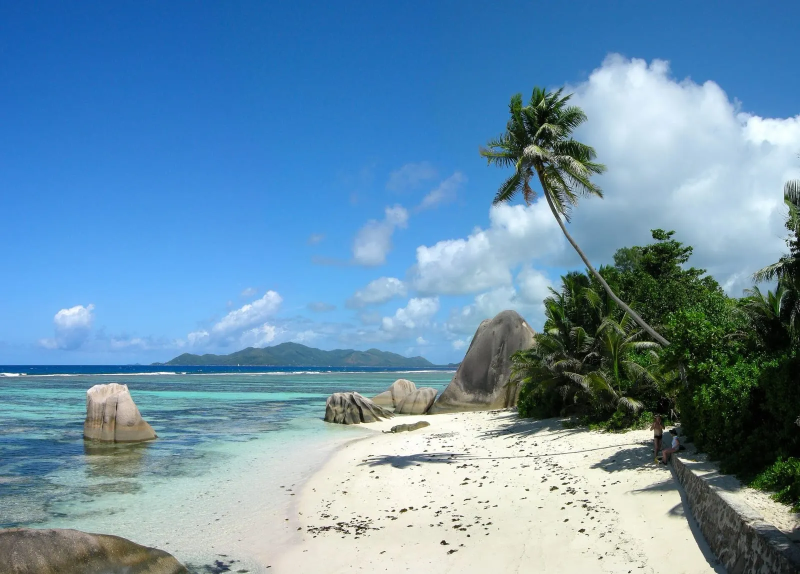 Granite boulders and white sand at Anse Source d'Argent, La Digue, Seychelles